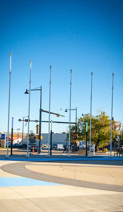 flag poles in Kiyam park