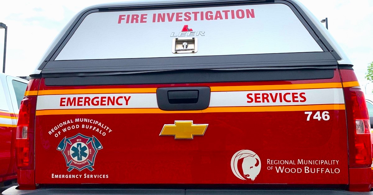 A fire investigator vehicle 