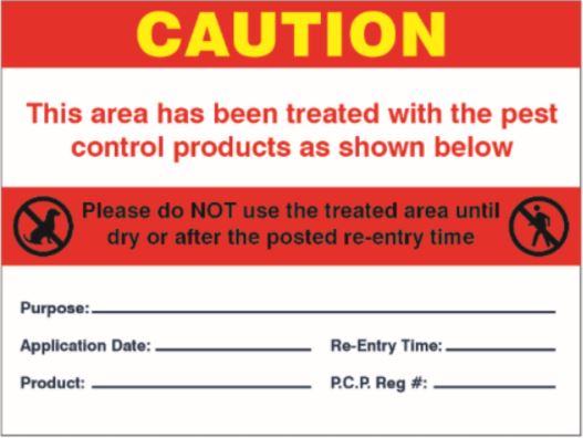 Pesticide and Herbicide Sign Post Treatment