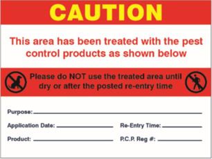 Pesticide and Herbicide Sign Post Treatment