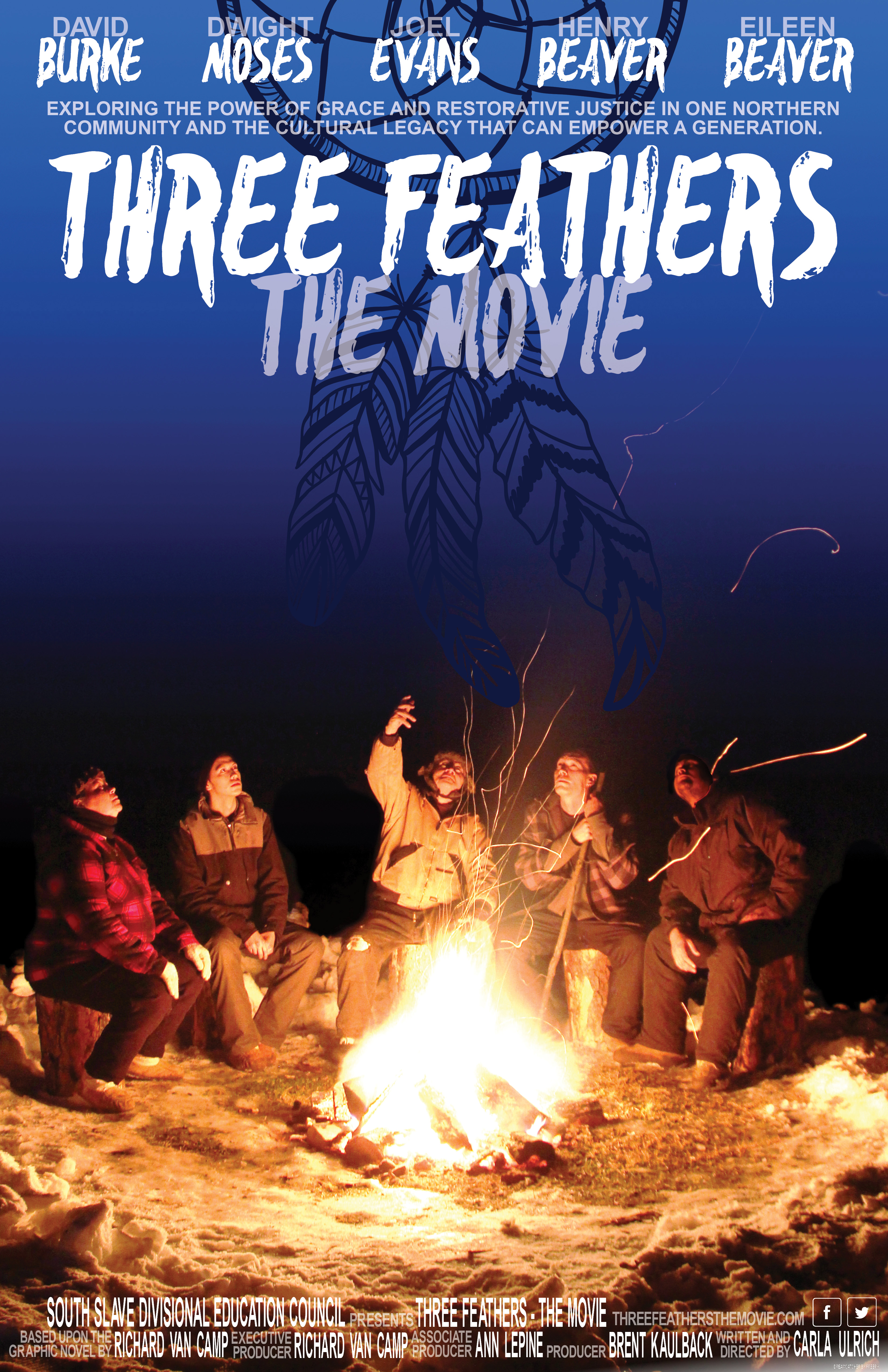 Movie poster for Richard Van Camp's film Three Feathers.