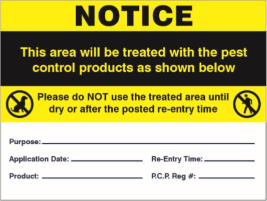 Pesticide and Herbicide Sign