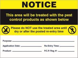 Pesticide and Herbicide Sign