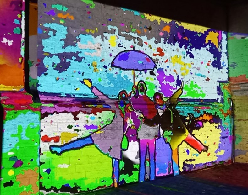 MAPP projection onto wall