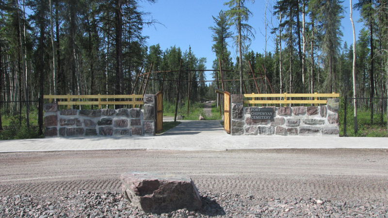 entryway of fort chipewyan cemetery