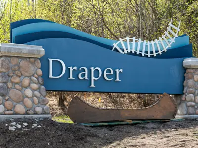 Draper welcome sign