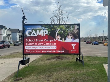 A sample of a portable sign.